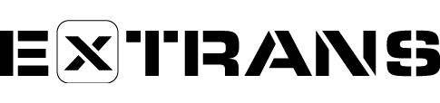 Extrans logo blanco y negro