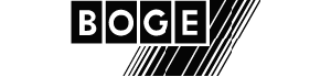 Boge logo blanco y negro